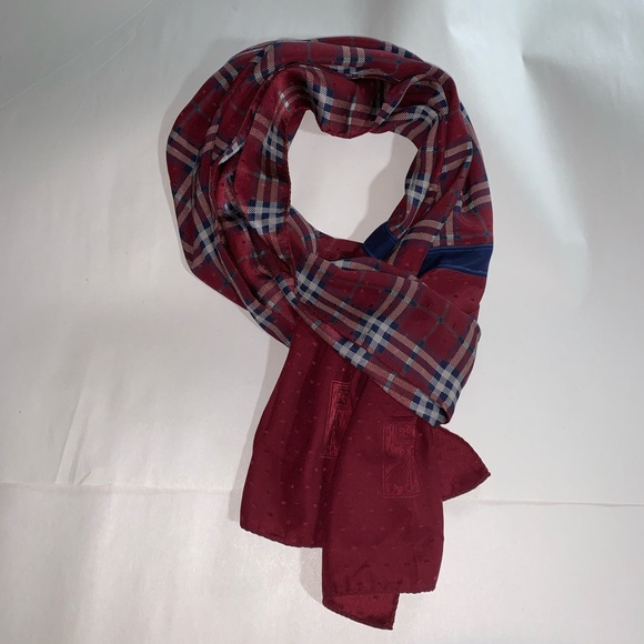 VINTAGE authentic BURBERRY silk evening wrap SCARF - Picture 2 of 14